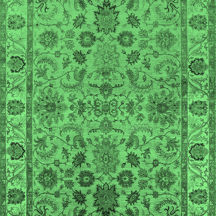 Machine Washable Oriental Emerald Green Industrial Area Rugs, wshurb1523emgrn