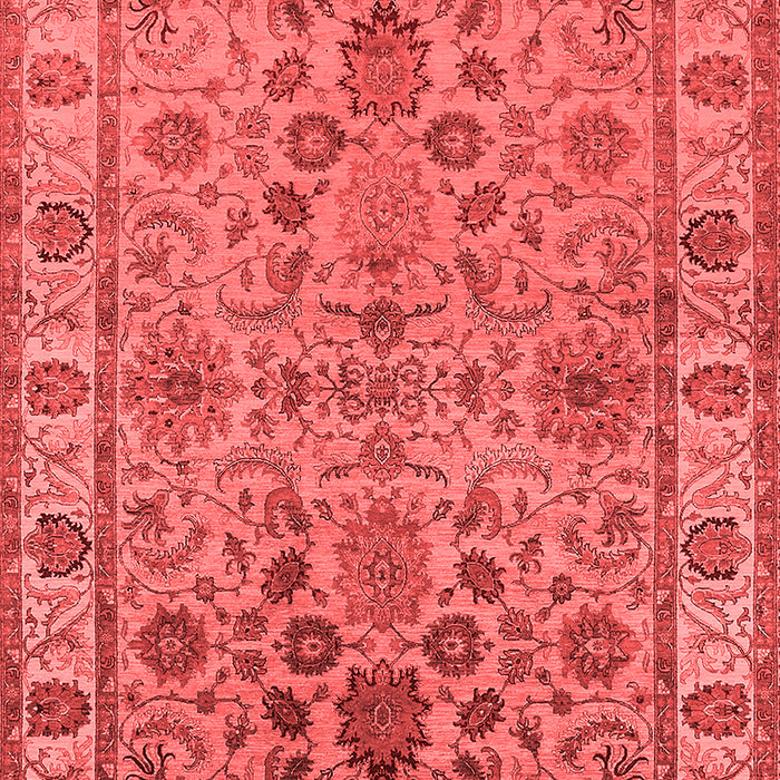 Machine Washable Oriental Red Industrial Rug, wshurb1523red