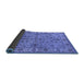 Sideview of Oriental Blue Industrial Rug, urb1523blu