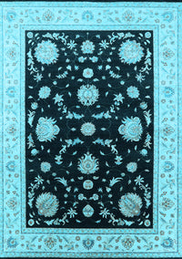 Oriental Light Blue Industrial Rug, urb1524lblu