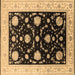 Square Oriental Brown Industrial Rug, urb1524brn