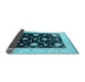 Sideview of Oriental Light Blue Industrial Rug, urb1524lblu