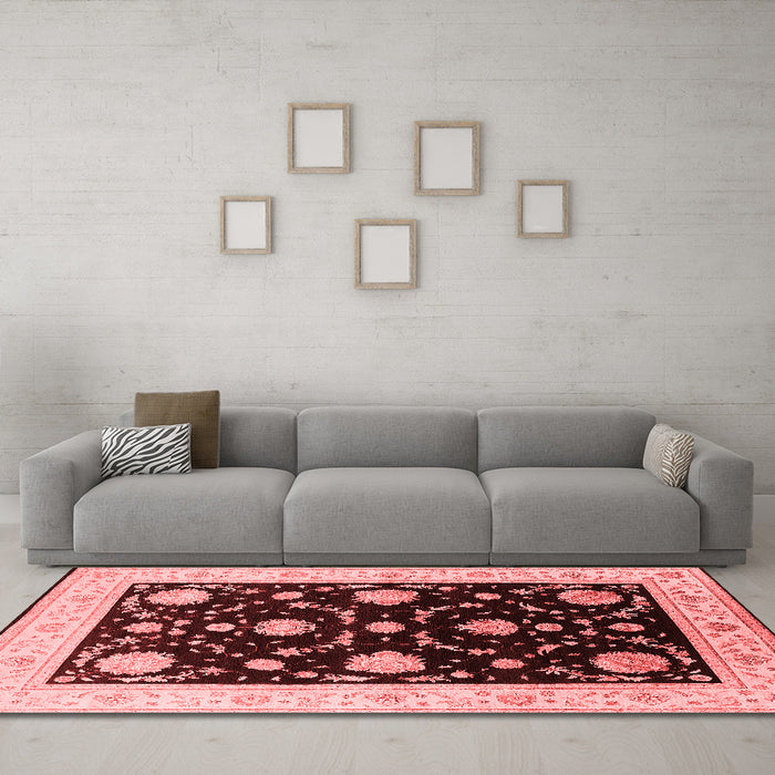 Industrial Red Washable Rugs
