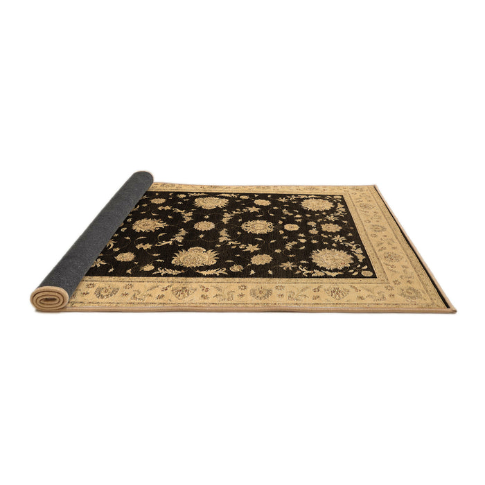 Sideview of Oriental Brown Industrial Rug, urb1524brn