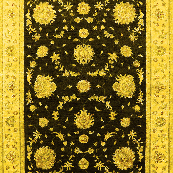 Oriental Yellow Industrial Rug, urb1524yw