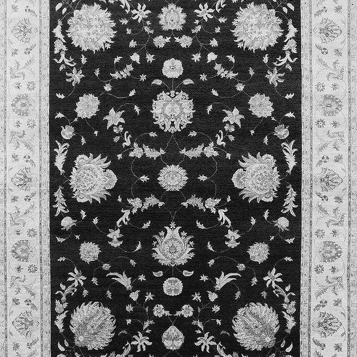 Machine Washable Oriental Gray Industrial Rug, wshurb1524gry