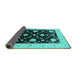 Sideview of Oriental Turquoise Industrial Rug, urb1524turq