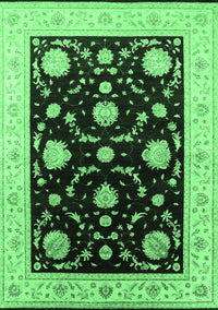 Oriental Emerald Green Industrial Rug, urb1524emgrn