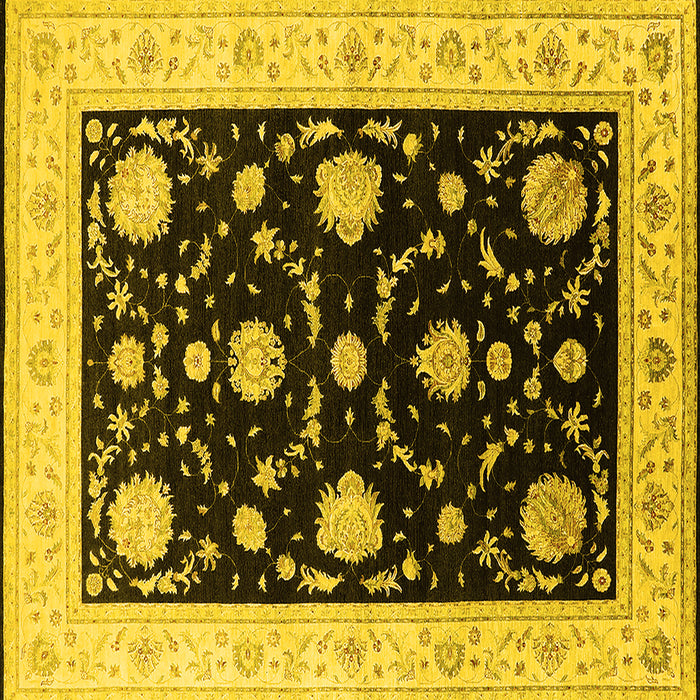 Square Oriental Yellow Industrial Rug, urb1524yw