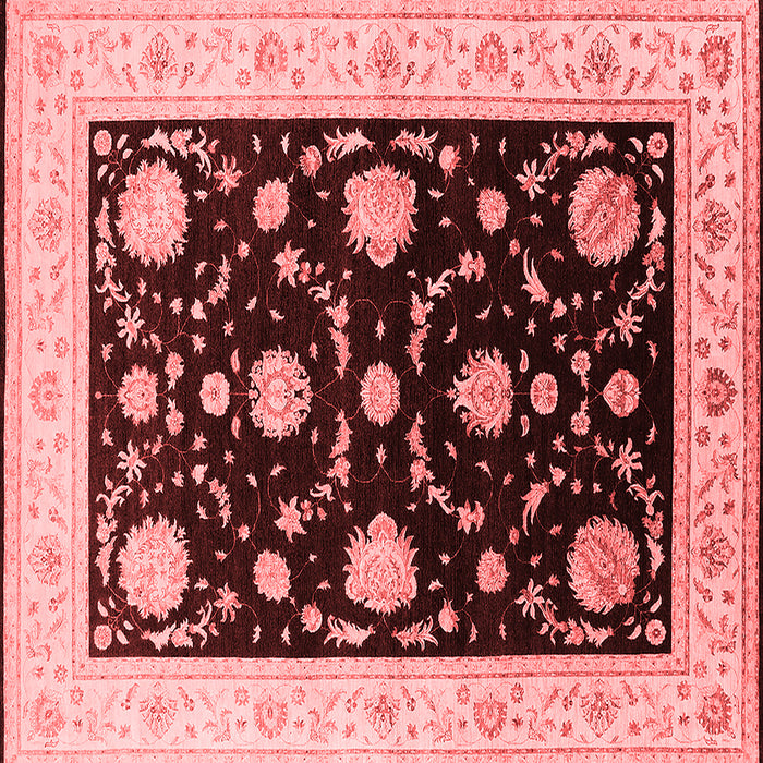 Machine Washable Oriental Red Industrial Rug, wshurb1524red
