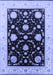 Machine Washable Oriental Blue Industrial Rug, wshurb1524blu