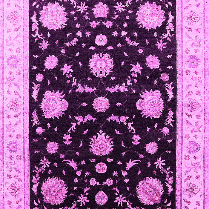 Machine Washable Oriental Pink Industrial Rug, wshurb1524pnk