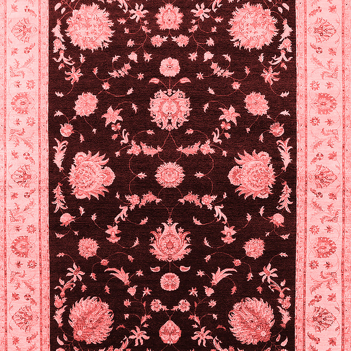 Machine Washable Oriental Red Industrial Rug, wshurb1524red