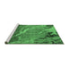 Sideview of Machine Washable Oriental Emerald Green Industrial Area Rugs, wshurb1525emgrn