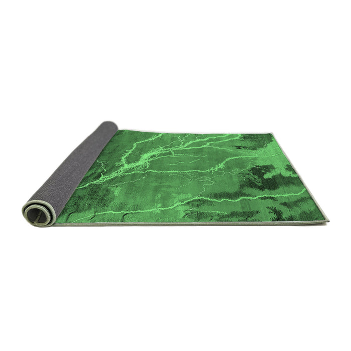 Sideview of Oriental Emerald Green Industrial Rug, urb1525emgrn