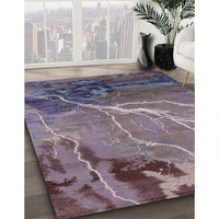 Mid-Century Modern Purple Oriental Rug, urb1525