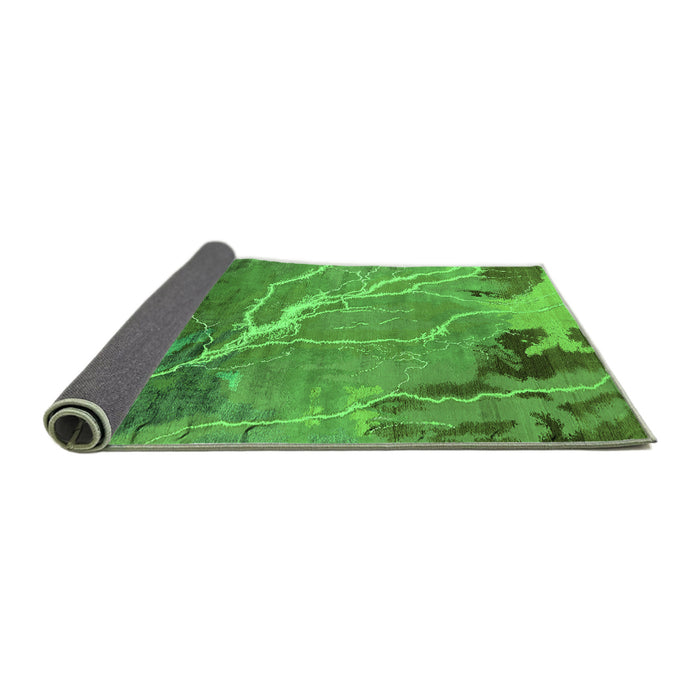 Sideview of Oriental Green Industrial Rug, urb1525grn