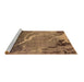 Sideview of Machine Washable Oriental Brown Industrial Rug, wshurb1525brn