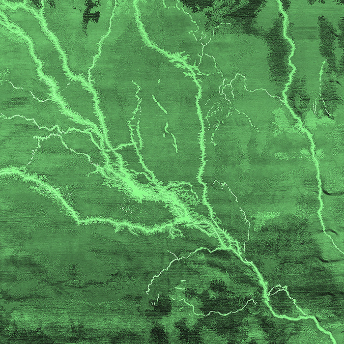 Machine Washable Oriental Emerald Green Industrial Area Rugs, wshurb1525emgrn