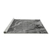 Sideview of Machine Washable Oriental Gray Industrial Rug, wshurb1525gry