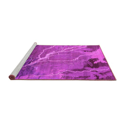 Sideview of Machine Washable Oriental Pink Industrial Rug, wshurb1525pnk