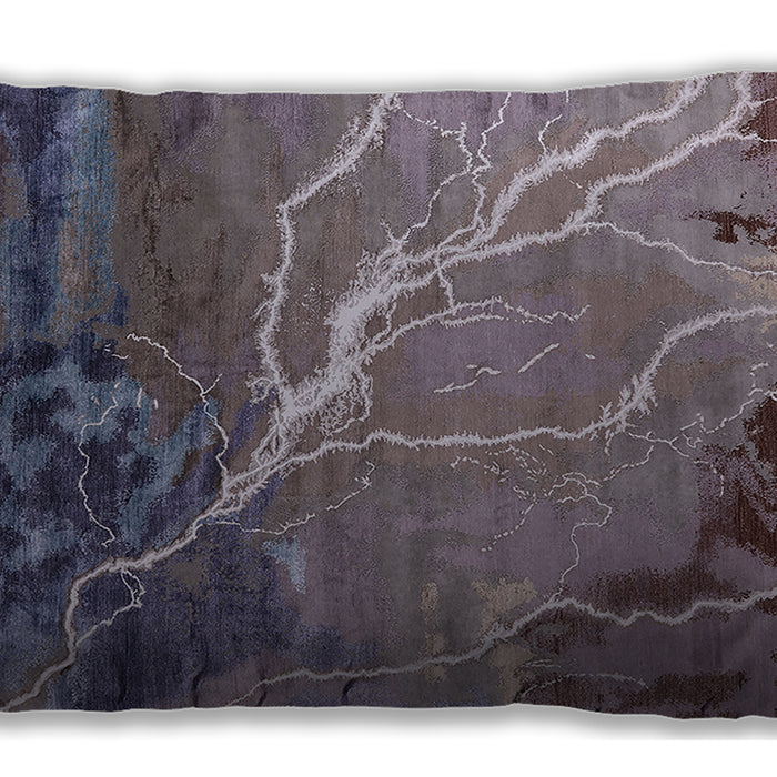 Mid-Century Modern Urban Purple Lumbar Throw Pillow, 13 inch by 19 inch, lburb1525