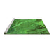 Sideview of Machine Washable Oriental Green Industrial Area Rugs, wshurb1525grn