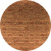 Round Oriental Orange Industrial Rug, urb1526org