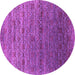 Round Oriental Pink Industrial Rug, urb1526pnk