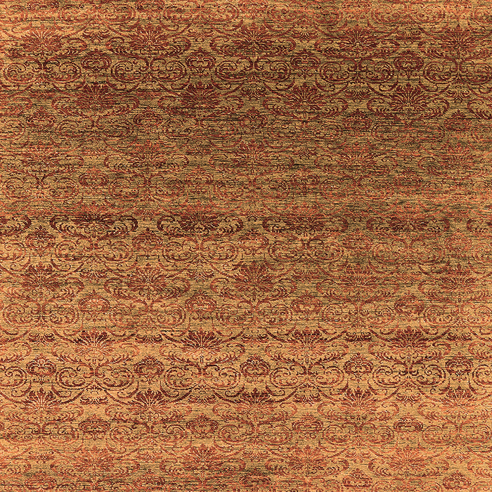 Square Oriental Orange Industrial Rug, urb1526org