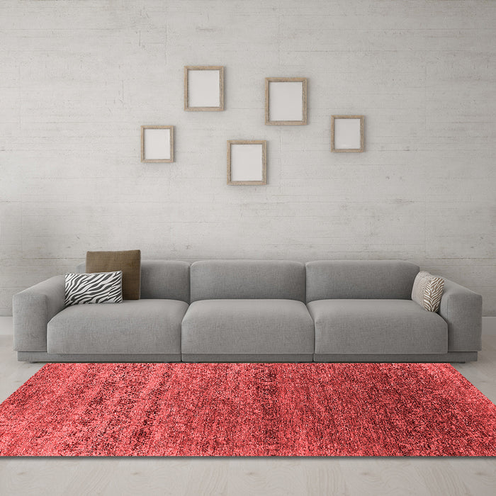 Industrial Red Washable Rugs