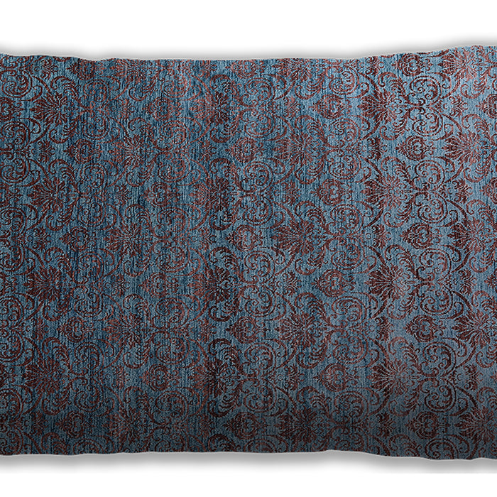 Mid-Century Modern Urban Koi Blue Lumbar Throw Pillow, 13 inch by 19 inch, lburb1526