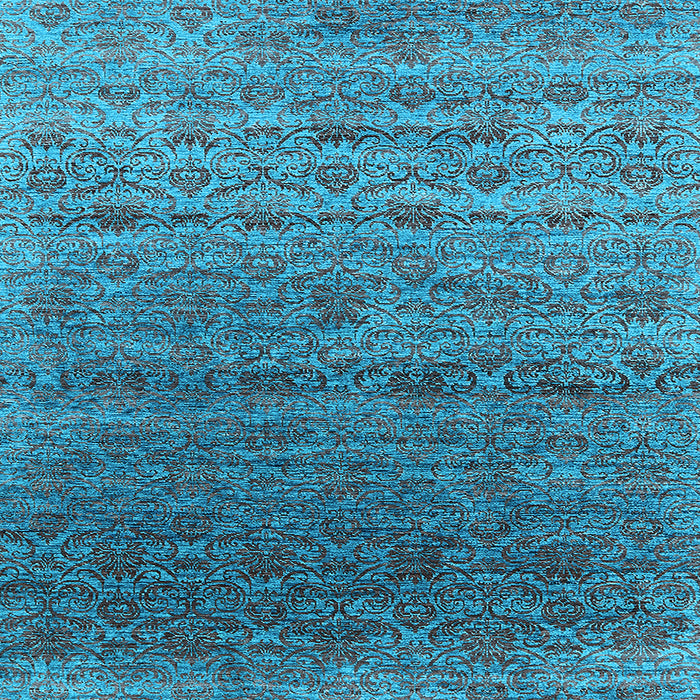 Square Oriental Light Blue Industrial Rug, urb1526lblu
