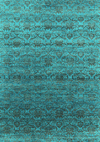 Oriental Turquoise Industrial Rug, urb1526turq