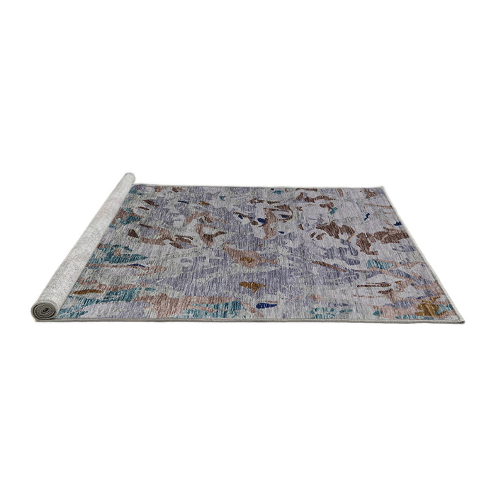 Sideview of Machine Washable Industrial Modern Dark Gray Rug, wshurb1527