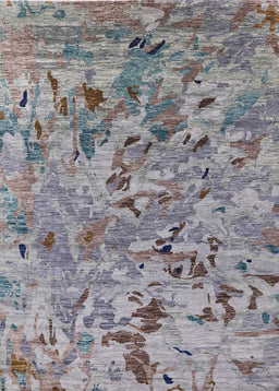 Mid-Century Modern Dark Gray Oriental Rug, urb1527