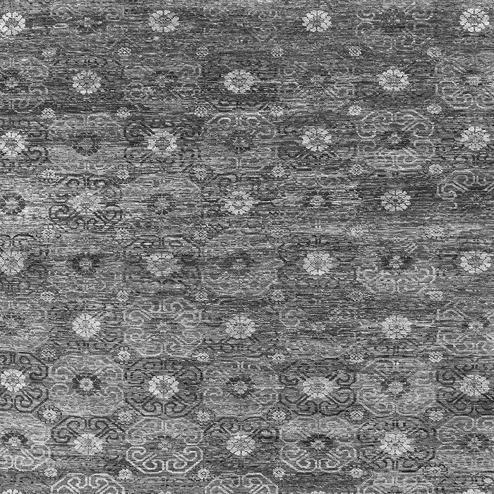 Square Machine Washable Oriental Gray Industrial Rug, wshurb1528gry