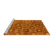 Sideview of Machine Washable Oriental Yellow Industrial Rug, wshurb1528yw