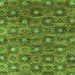 Square Oriental Green Industrial Rug, urb1528grn