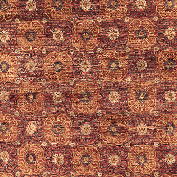 Machine Washable Oriental Brown Industrial Rug, wshurb1528brn