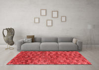 Machine Washable Oriental Red Industrial Rug, wshurb1528red