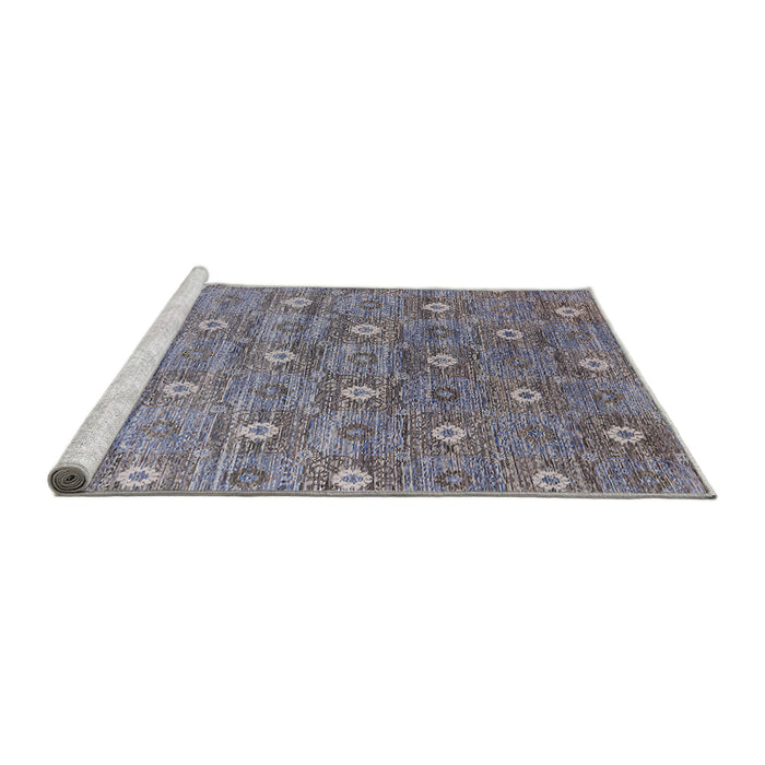 Sideview of Machine Washable Industrial Modern Dark Gray Rug, wshurb1529