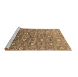Sideview of Machine Washable Oriental Brown Industrial Rug, wshurb1529brn