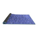 Sideview of Oriental Blue Industrial Rug, urb1529blu