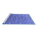 Sideview of Machine Washable Oriental Blue Industrial Rug, wshurb1529blu