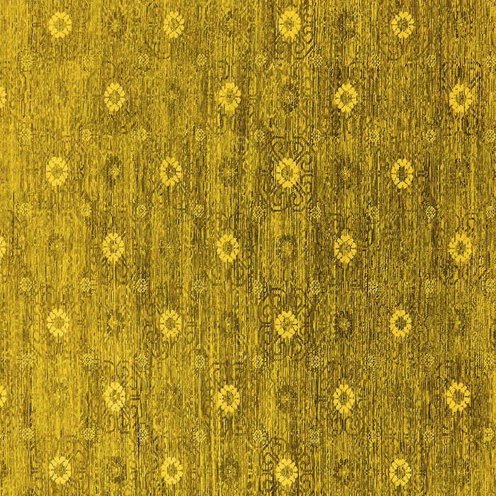 Square Oriental Yellow Industrial Rug, urb1529yw
