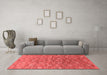 Industrial Red Washable Rugs