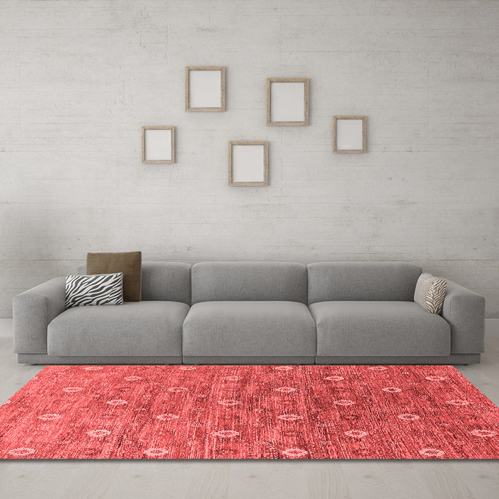 Industrial Red Washable Rugs
