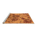 Sideview of Machine Washable Oriental Orange Industrial Area Rugs, wshurb1530org