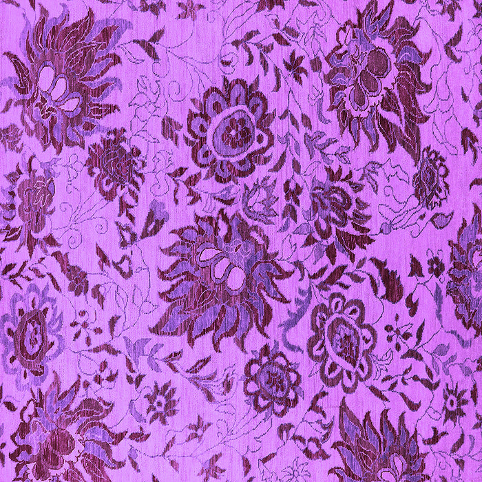 Square Machine Washable Oriental Purple Industrial Area Rugs, wshurb1530pur